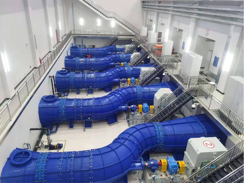 王道泵站，國內(nèi)首次將大型平面S軸伸貫流泵應用于跨流域調(diào)水工程